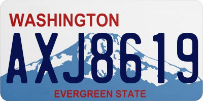 WA license plate AXJ8619