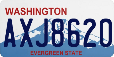 WA license plate AXJ8620