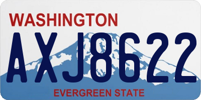 WA license plate AXJ8622