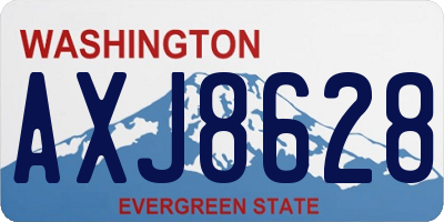 WA license plate AXJ8628