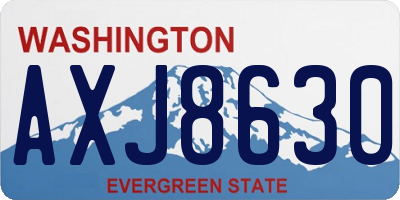 WA license plate AXJ8630