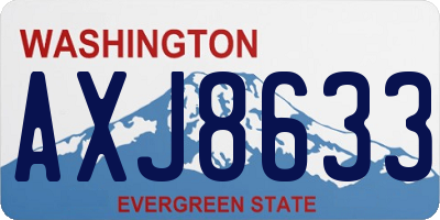 WA license plate AXJ8633