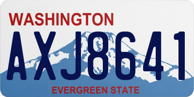 WA license plate AXJ8641