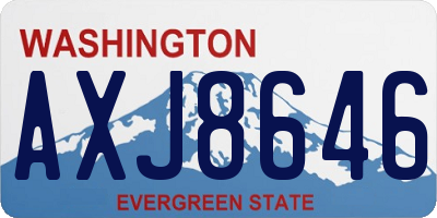 WA license plate AXJ8646