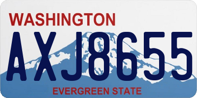WA license plate AXJ8655