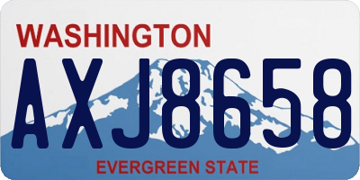 WA license plate AXJ8658