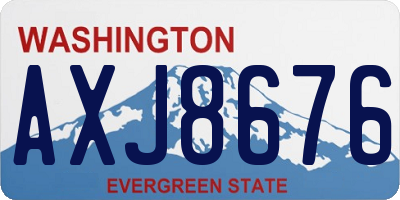 WA license plate AXJ8676