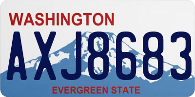 WA license plate AXJ8683