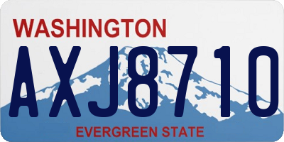 WA license plate AXJ8710