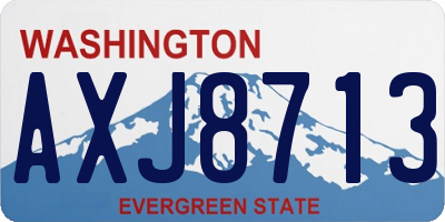 WA license plate AXJ8713