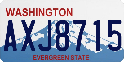 WA license plate AXJ8715