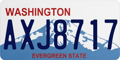 WA license plate AXJ8717