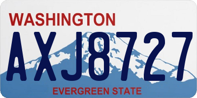 WA license plate AXJ8727