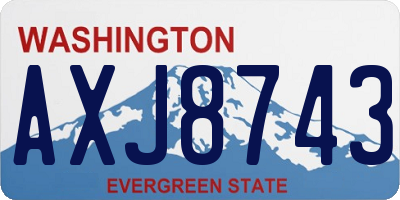 WA license plate AXJ8743
