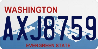 WA license plate AXJ8759
