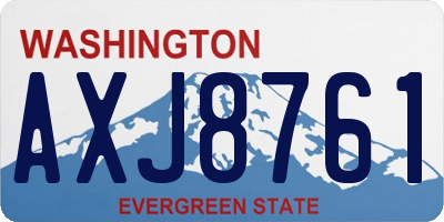 WA license plate AXJ8761
