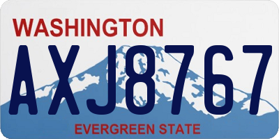 WA license plate AXJ8767
