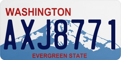WA license plate AXJ8771