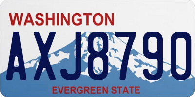 WA license plate AXJ8790