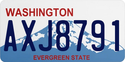 WA license plate AXJ8791