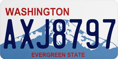 WA license plate AXJ8797
