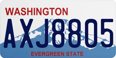 WA license plate AXJ8805