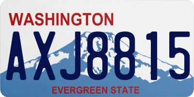 WA license plate AXJ8815