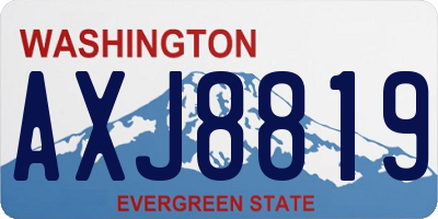WA license plate AXJ8819