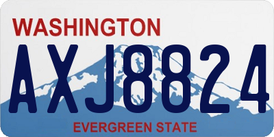 WA license plate AXJ8824