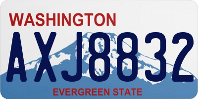 WA license plate AXJ8832