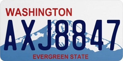 WA license plate AXJ8847