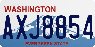 WA license plate AXJ8854