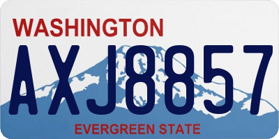 WA license plate AXJ8857