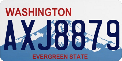 WA license plate AXJ8879