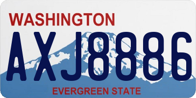 WA license plate AXJ8886