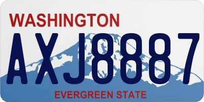 WA license plate AXJ8887