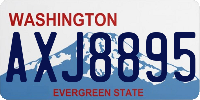 WA license plate AXJ8895