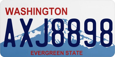 WA license plate AXJ8898