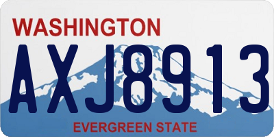 WA license plate AXJ8913