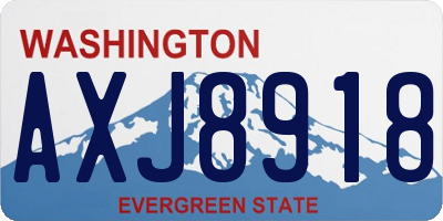 WA license plate AXJ8918