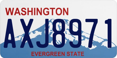 WA license plate AXJ8971