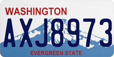 WA license plate AXJ8973