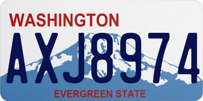 WA license plate AXJ8974