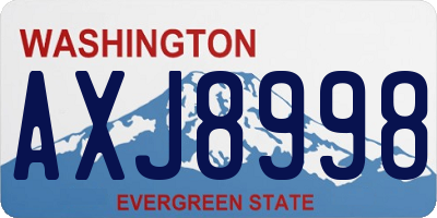 WA license plate AXJ8998