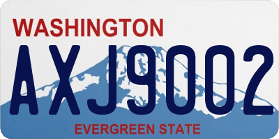 WA license plate AXJ9002