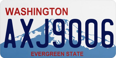 WA license plate AXJ9006