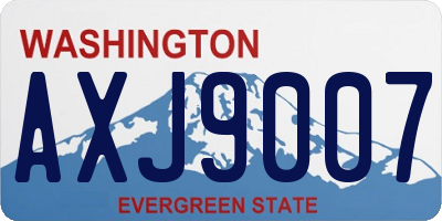 WA license plate AXJ9007