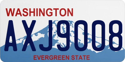 WA license plate AXJ9008