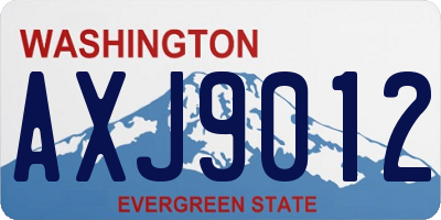 WA license plate AXJ9012