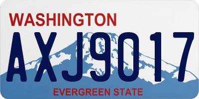 WA license plate AXJ9017